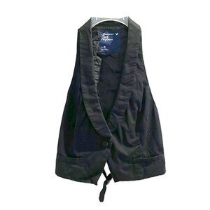 Single button black vest